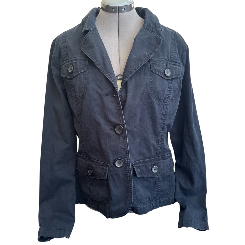 Lady Hathaway Utility Blazer Jacket Minimalist Safari Military Chic Casual Layer